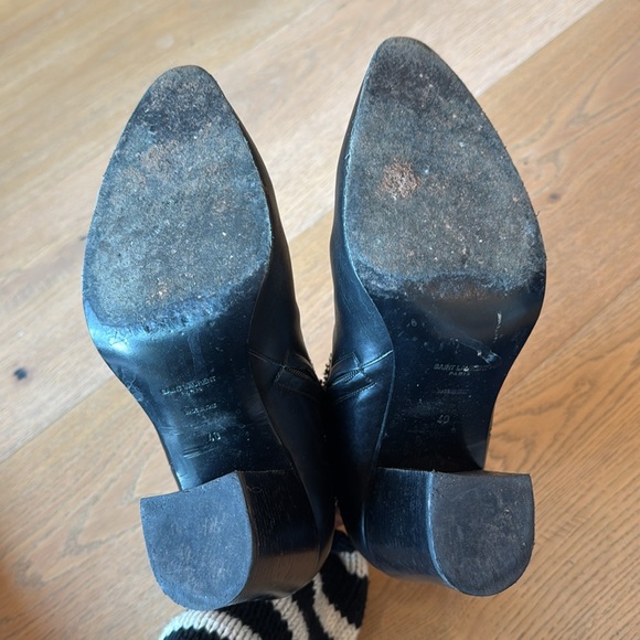 Saint Laurent Studded Ankle French Boots - Picture 6 of 6